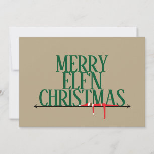 Elf Shenanigans Greeting Sign Photo Christmas Card