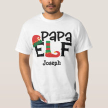 Elf Shoe Papa Elf Add Name Personalised T-Shirt