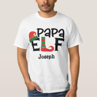 Elf Shoe Papa Elf Add Name Personalised T-Shirt