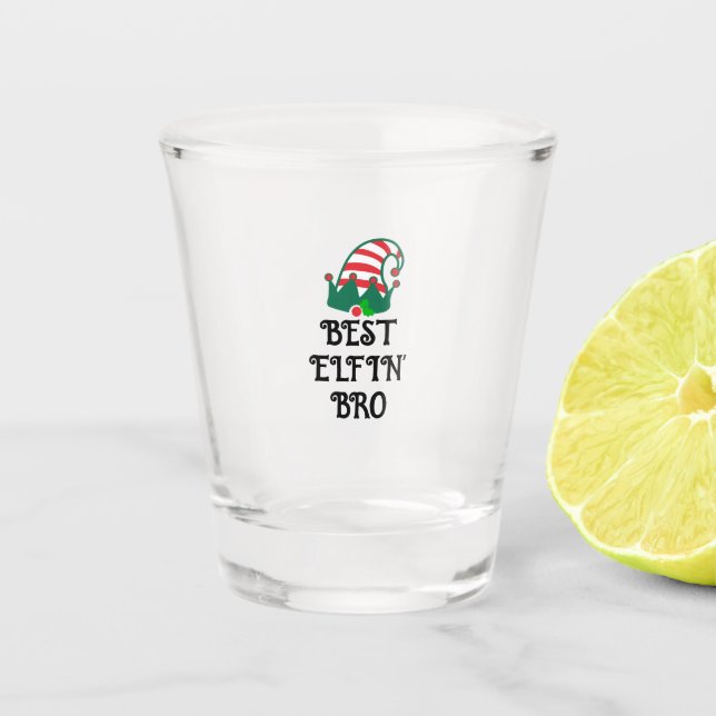 Elf Shot Glass - Funny Christmas Gift for Bros (Front)