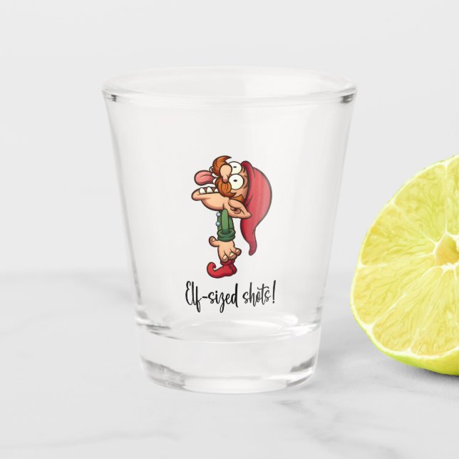 Elf Sized  Shot Glass (Front)
