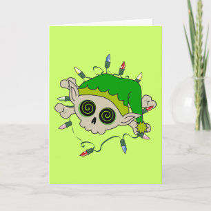 Elf Skull Holiday Card