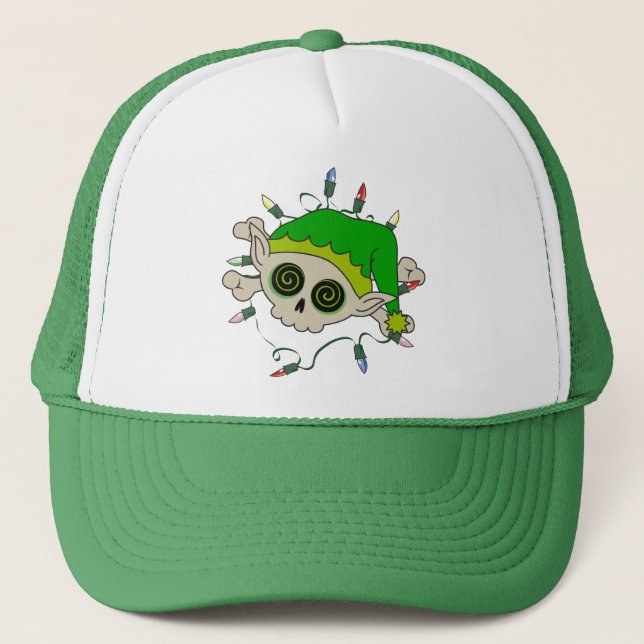 Elf Skull Trucker Hat (Front)