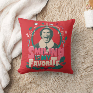Elf - Smiling is My Favorite Cushion