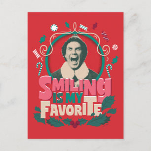 Elf - Smiling is My Favorite Holiday Postcard
