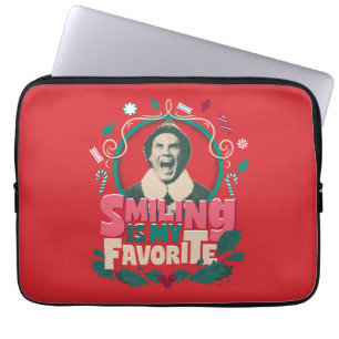 Elf - Smiling is My Favorite Laptop Sleeve
