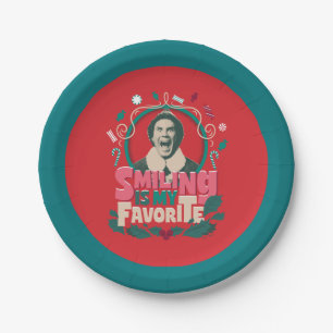 Elf - Smiling is My Favorite Paper Plate