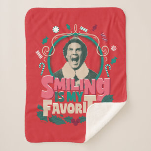 Elf - Smiling is My Favorite Sherpa Blanket