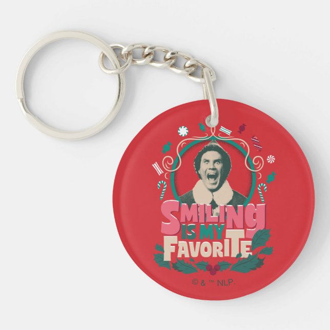 Elf - Smiling is My Favourite Key Ring (Front)