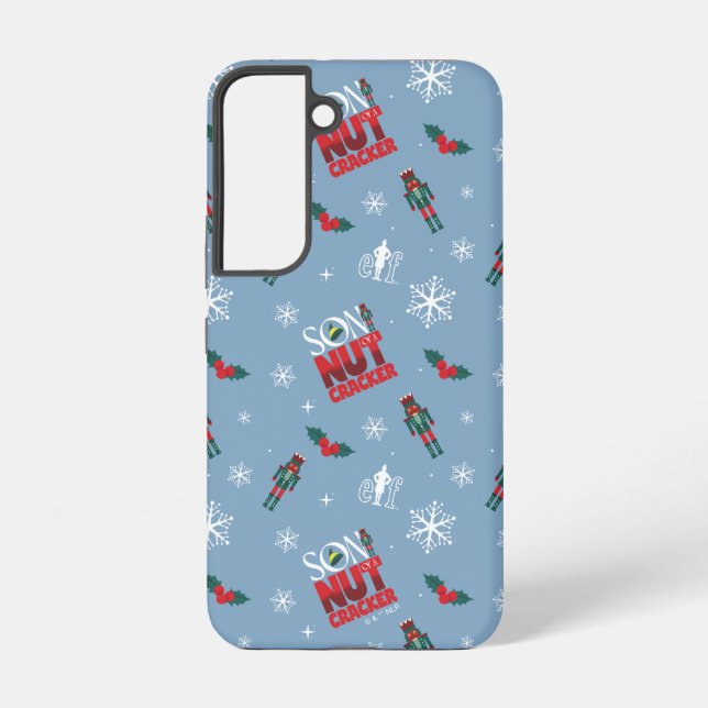 Elf "Son of a Nutcracker" Winter Pattern Samsung Galaxy S22 Case (Back)