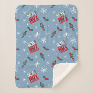 Elf "Son of a Nutcracker" Winter Pattern Sherpa Blanket