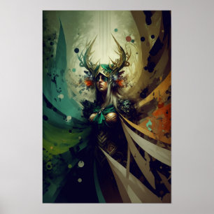Elf Sorceress Fantasy Poster RPG Art 2