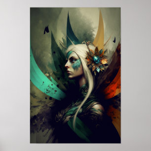Elf Sorceress Fantasy Poster RPG Art 3