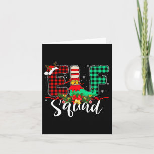 Elf Squad Christmas Family Group Matching Santa Xm Card
