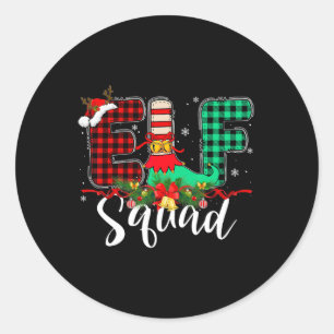 Elf Squad Christmas Family Group Matching Santa Xm Classic Round Sticker