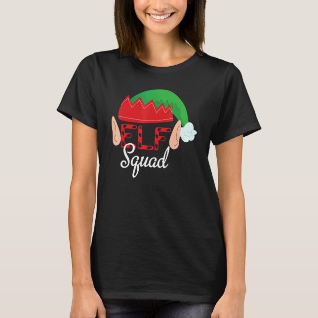 Elf Squad   Christmas Family Matching Group T-Shirt (Front)