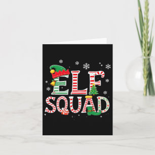 Elf Squad Christmas Family Matching Pyjamas Kids F Card