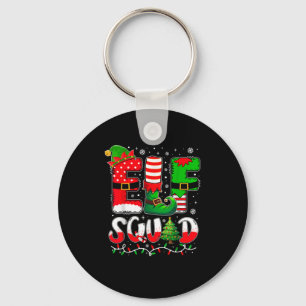 Elf Squad Christmas Family Matching Xmas Elf Pajam Key Ring