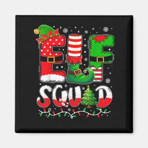 Elf Squad Christmas Family Matching Xmas Elf Pajam Magnet