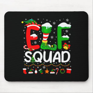 Elf Squad Christmas Family Matching Xmas Elf Pajam Mouse Mat