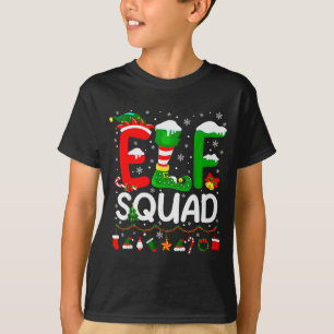 Elf Squad Christmas Family Matching Xmas Elf Pajam T-Shirt