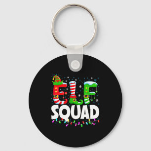 Elf Squad Christmas Family Matching Xmas Pajamas Key Ring