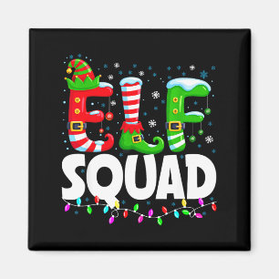 Elf Squad Christmas Family Matching Xmas Pajamas  Magnet