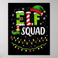 Elf Squad Christmas Lights Matching Holiday Crew 