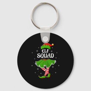 Elf Squad Christmas Matching Family Girls Women El Key Ring