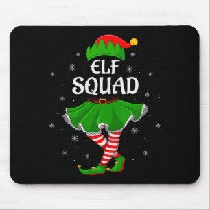 Elf Squad Christmas Matching Family Girls Women El Mouse Mat