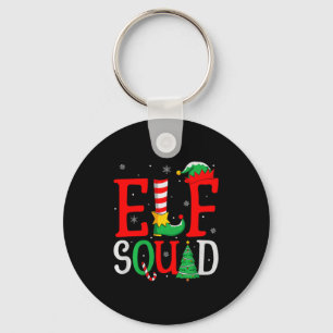 Elf Squad Christmas Matching Family Group Elf Xmas Key Ring