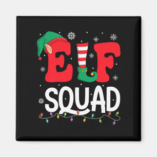 Elf Squad Christmas Matching Family Group Elf Xmas Magnet