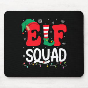 Elf Squad Christmas Matching Family Group Elf Xmas Mouse Mat