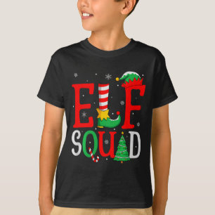 Elf Squad Christmas Matching Family Group Elf Xmas T-Shirt
