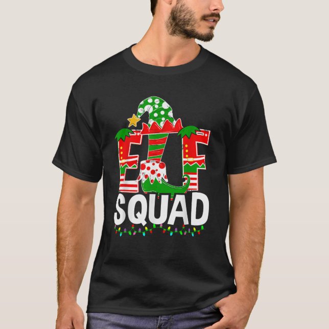ELF Squad Christmas Matching Family Team Novelty  T-Shirt (Front)