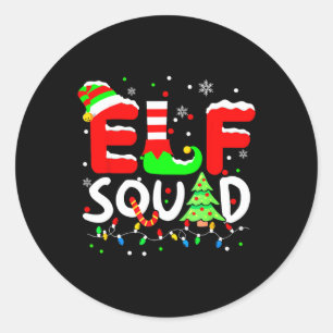 Elf Squad Christmas Matching Family Toddler Boy Gi Classic Round Sticker