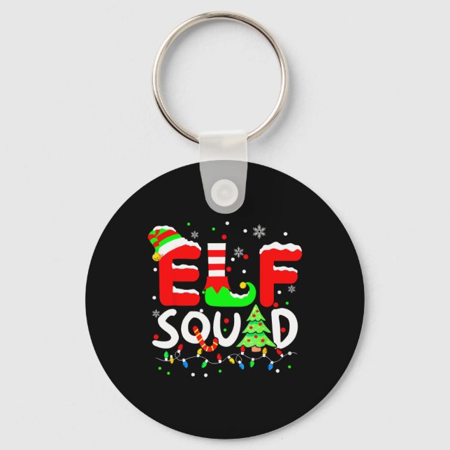 Elf Squad Christmas Matching Family Toddler Boy Gi Key Ring (Front)