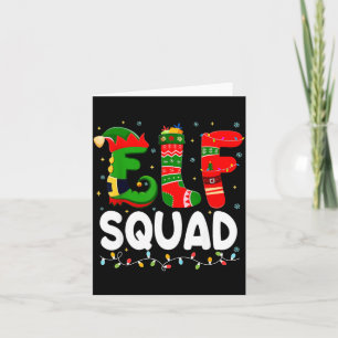 Elf Squad Family Christmas Matching Pajamas Xmas T Card