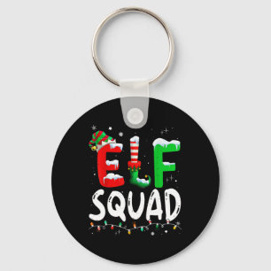 Elf Squad Family Christmas Matching Pyjamas Funny Key Ring