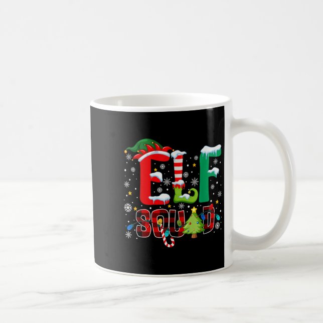 Elf Squad Family Christmas Matching Xmas Pyjamas B Coffee Mug (Right)