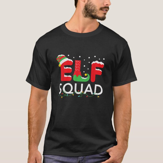 Elf Squad Family Matching Design Pyjamas XMAS for  T-Shirt (Front)