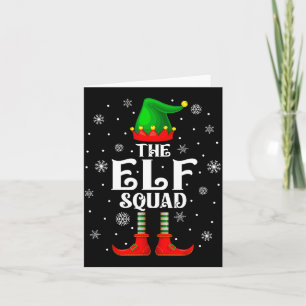 Elf Squad Family Matching Xmas Funny Christmas Vib Card