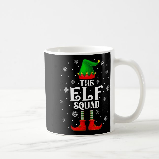 Elf Squad Family Matching Xmas Funny Christmas Vib Coffee Mug (Right)