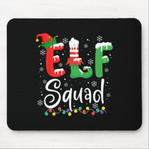 Elf Squad Fun Elf Family Christmas Matching Pajama Mouse Mat