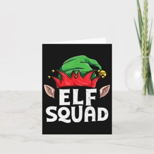 Elf Squad Funny Elf Family Christmas Matching Paja Card