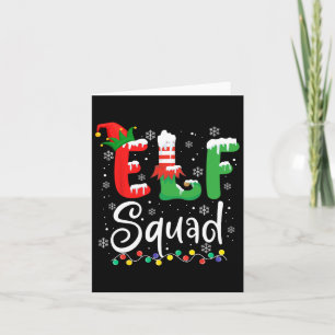 Elf Squad Funny Elf Family Christmas Matching Paja Card