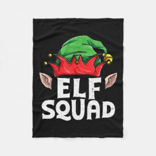 Elf Squad Funny Elf Family Christmas Matching Paja Fleece Blanket