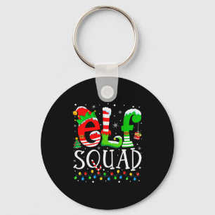 Elf Squad Funny Elf Family Christmas Matching Paja Key Ring