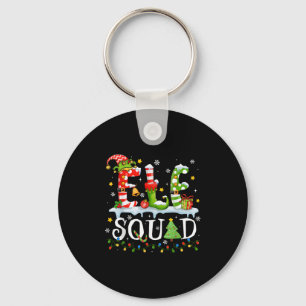 Elf Squad Funny Elf Family Christmas Matching Paja Key Ring
