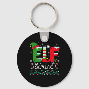 Elf Squad Funny Elf Family Christmas Matching Paja Key Ring